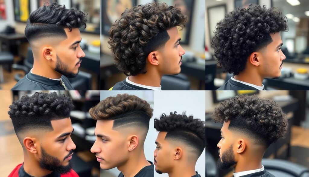 fade haircut styles for curly hair