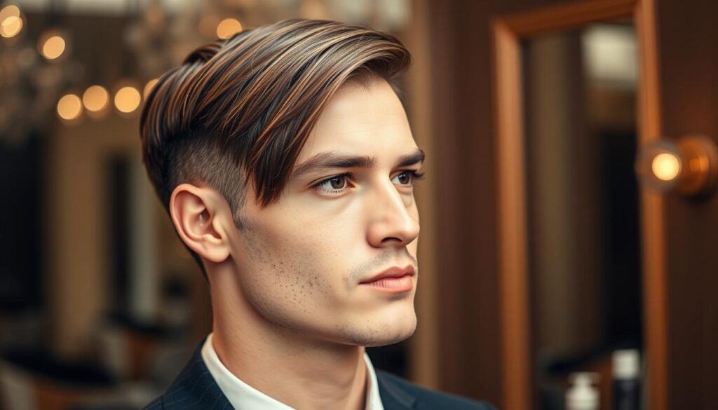 side part haircut for men with straight hair