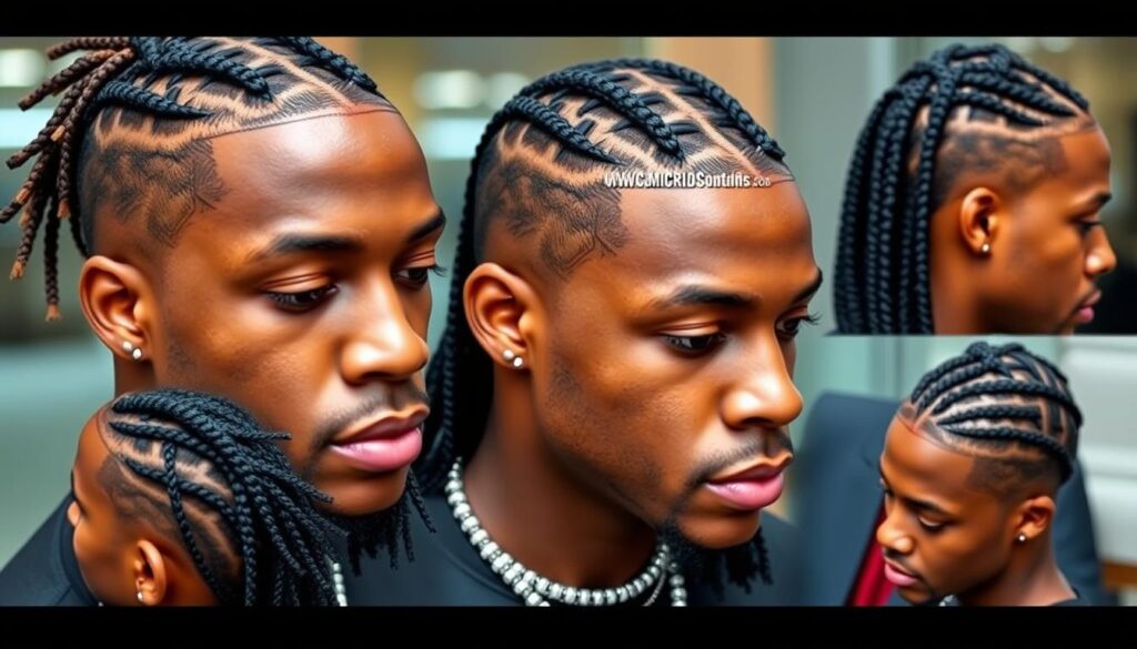 Black men's cornrows hairstyles