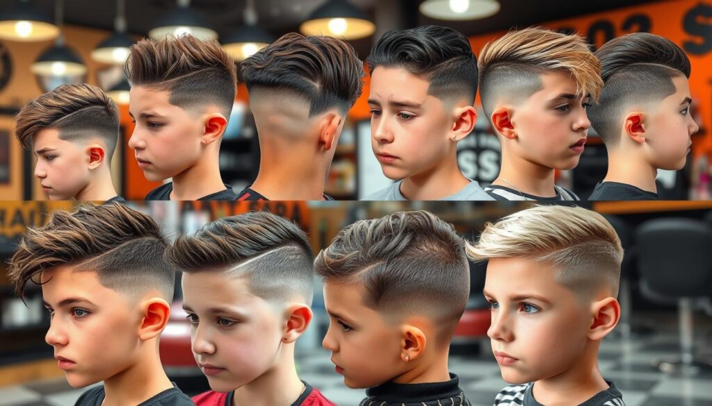 Boys fade haircuts