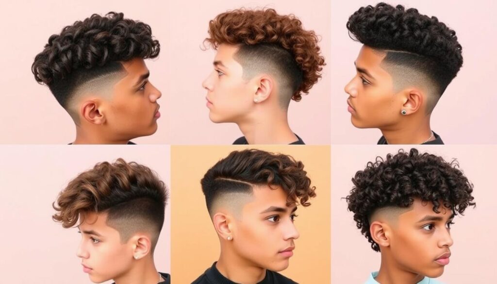 Curly haircuts for young men