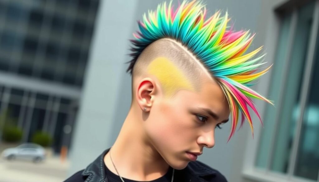 Edgy mohawk hairstyle