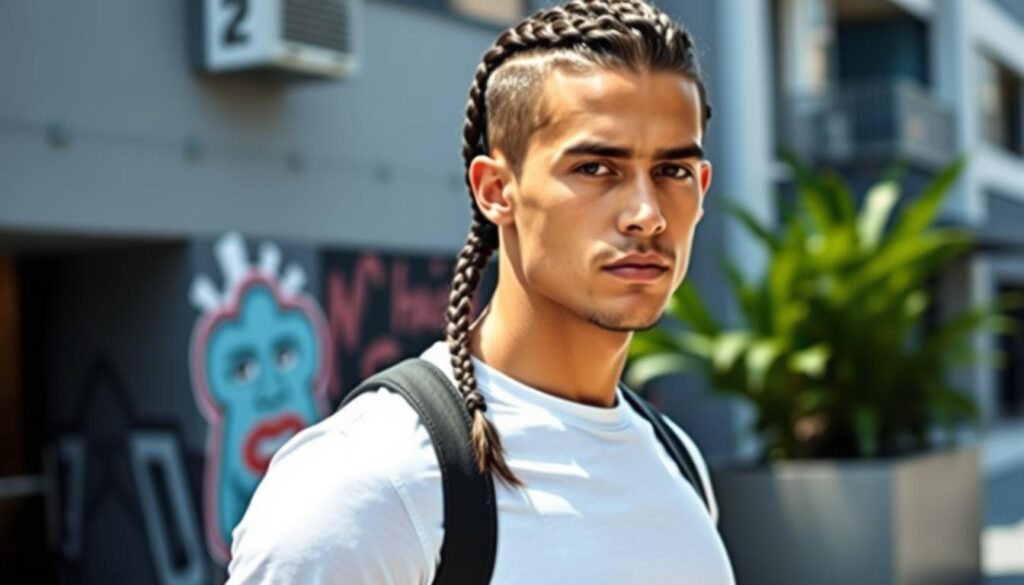 French braid for men