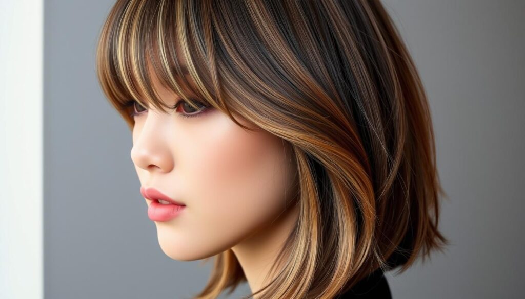 Highlighted Bangs Styles