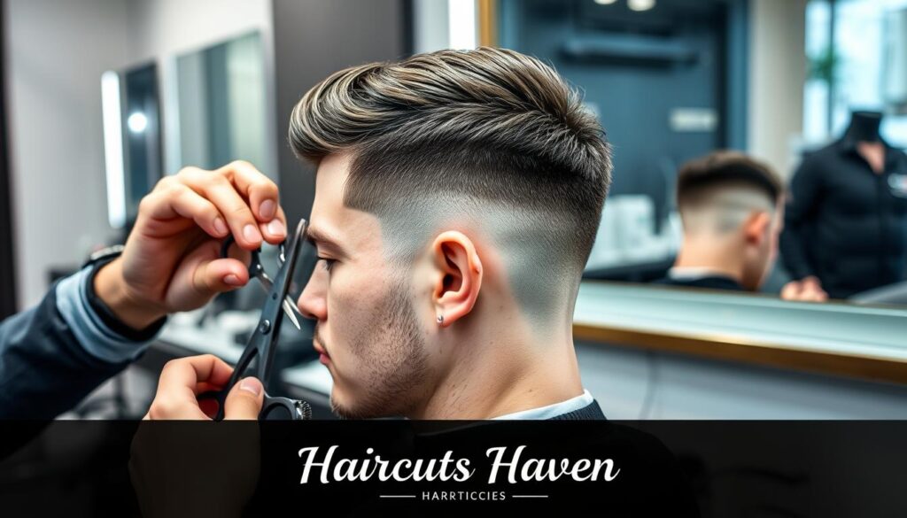 Low fade haircut technique