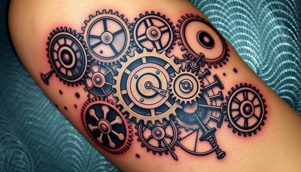 Mechanical Gear Tattoos