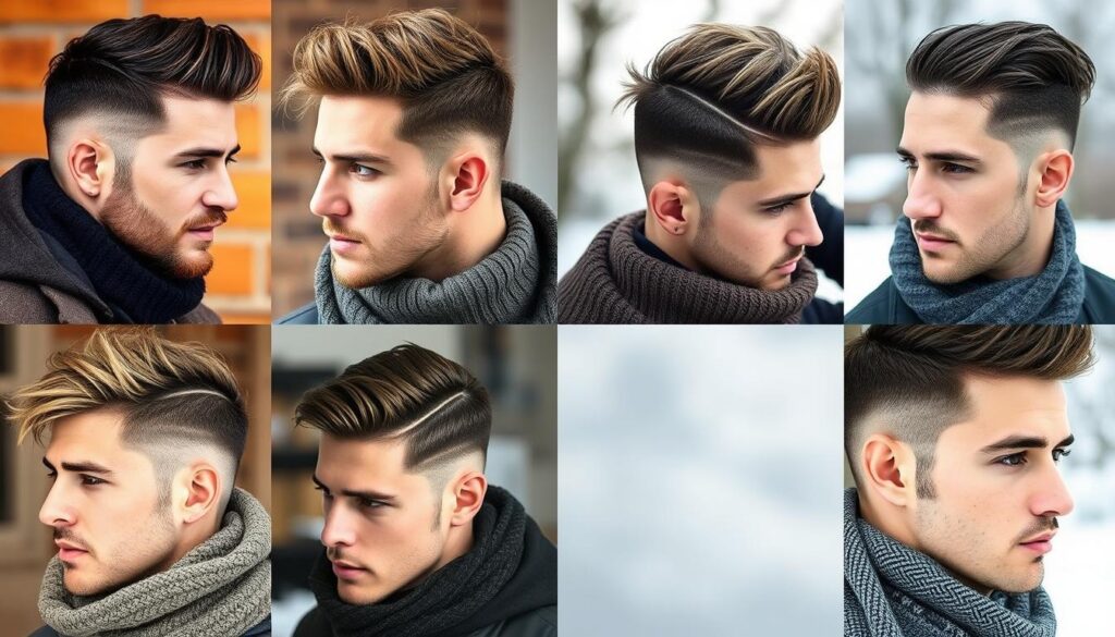 Men's winter hair inspiration with textured tops