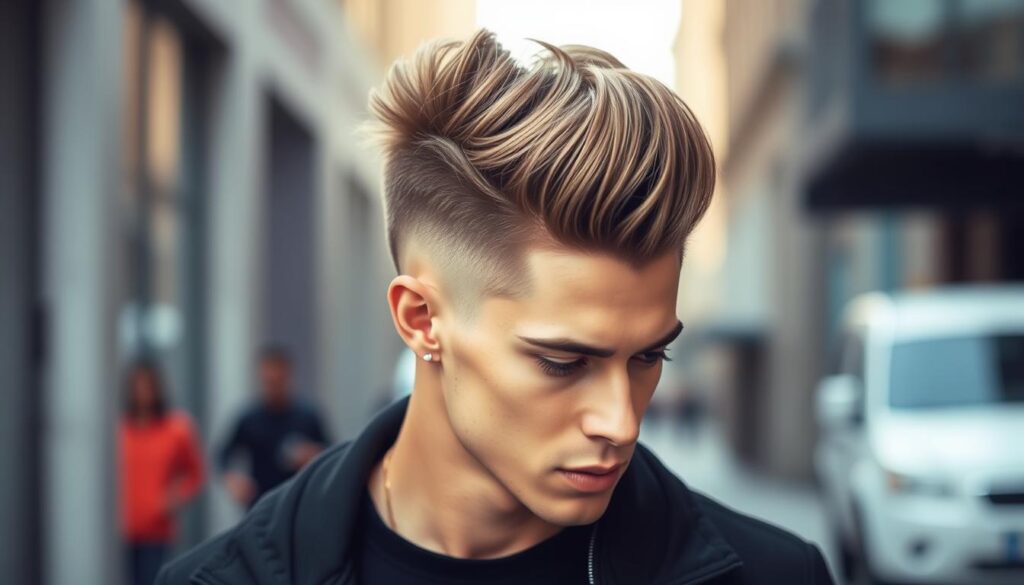 Quiff fade haircut