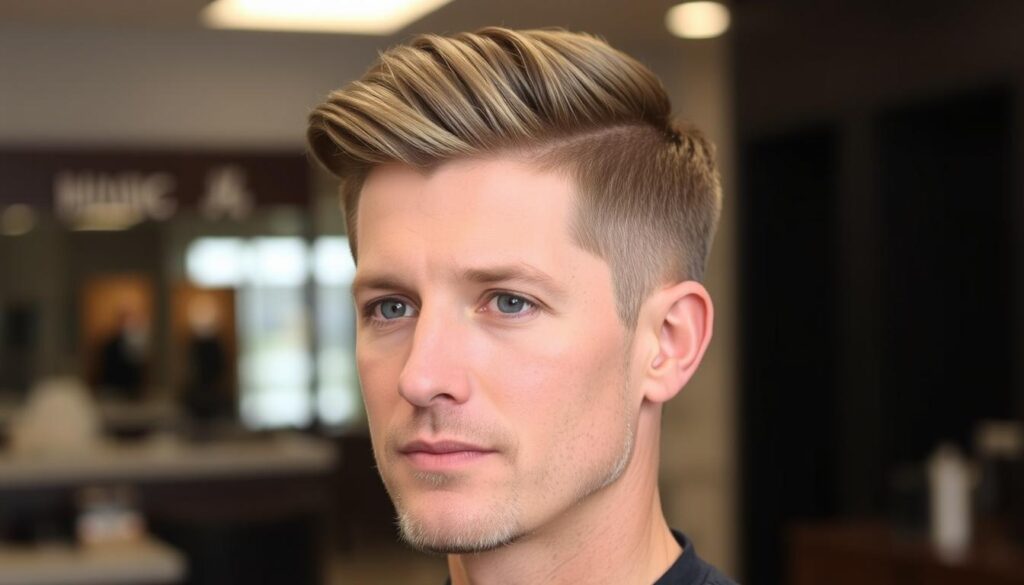 Side Part Haircut for Oval Faces Men