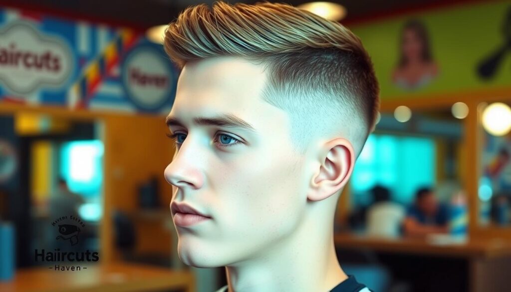 Textured crop haircut for young men