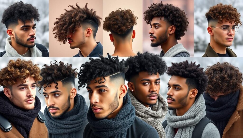 Winter haircuts for men with curly hair