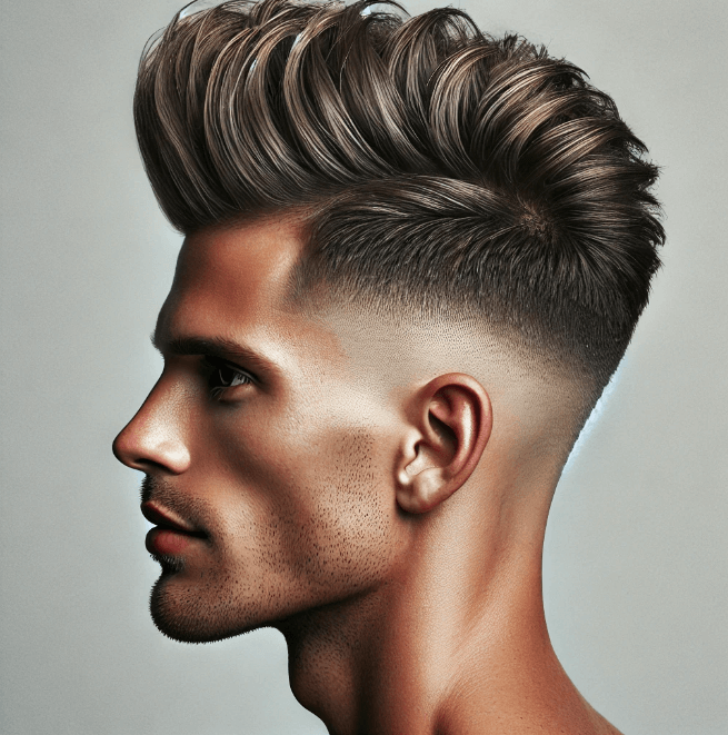 high fade with quiff hairstyle