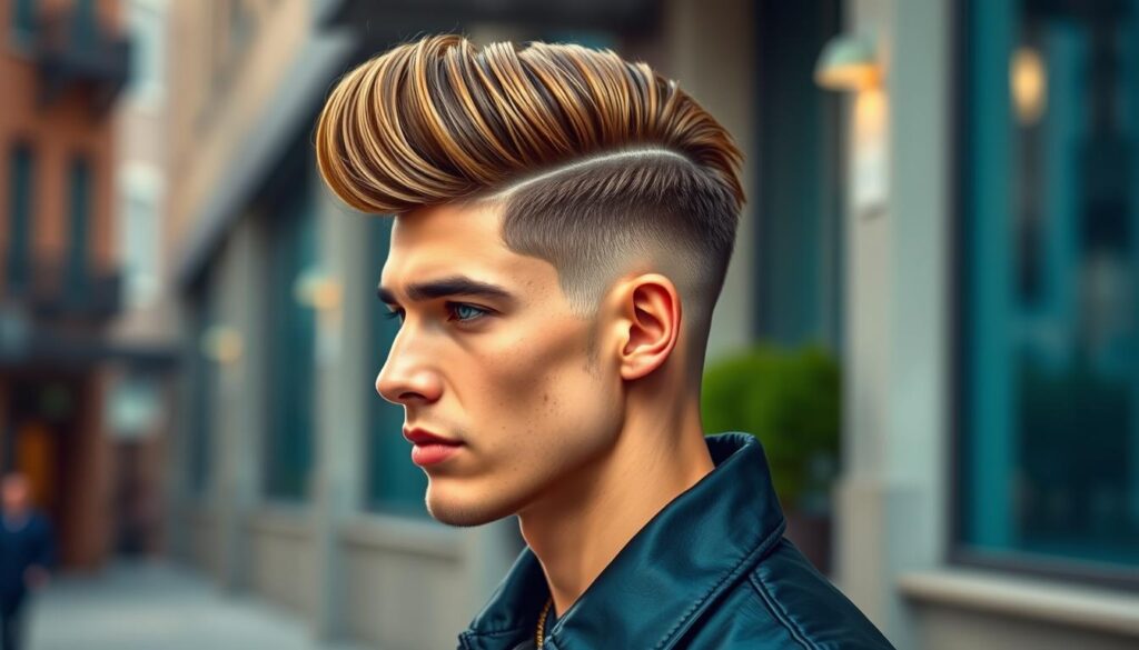 pompadour fade haircut