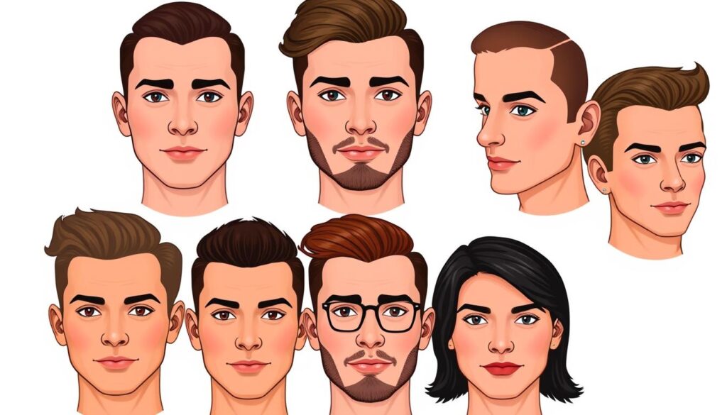 types of face shapes for men