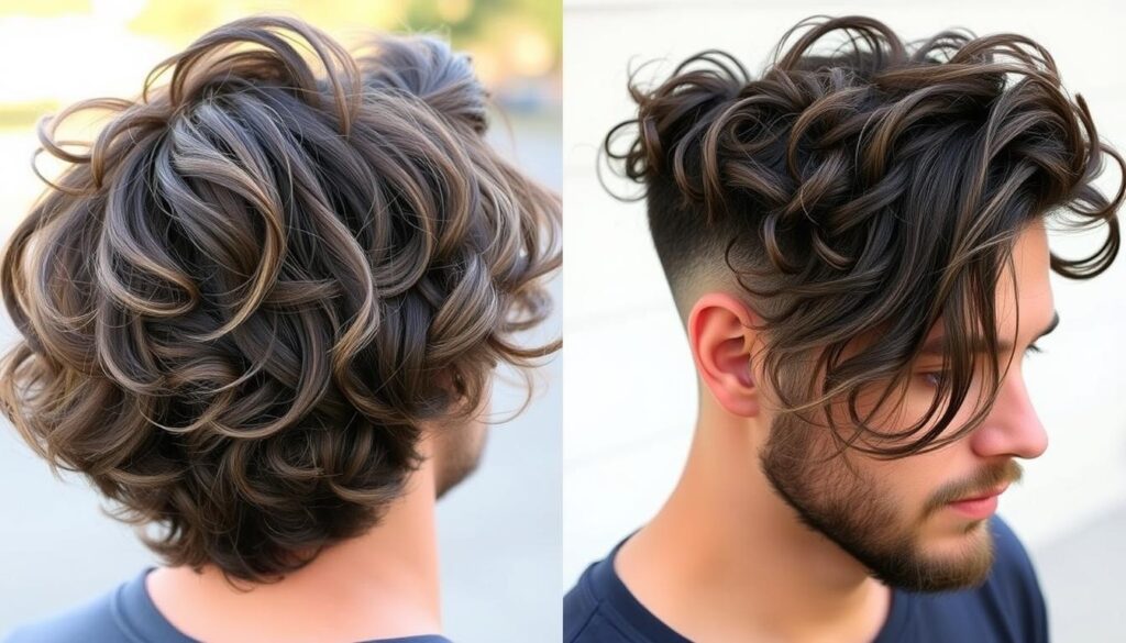 medium messy mens curly hairstyles